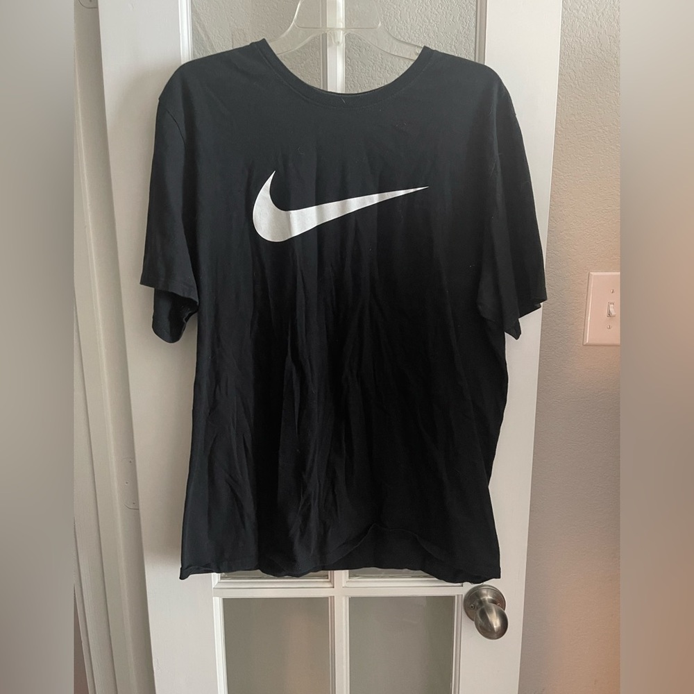 Nike Black Tee with White Text